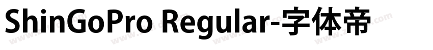ShinGoPro Regular字体转换